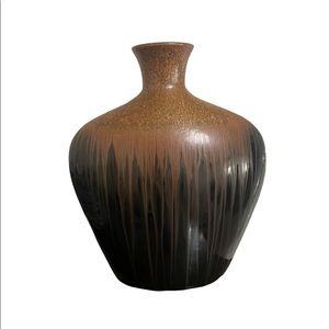 Decorative vase black/brown/gold